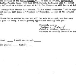 Announcements, 1974-10-30. ...