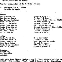 Minutes, 1973-01-19. Korea,...