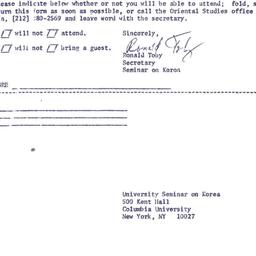 Announcements, 1972-11-17. ...