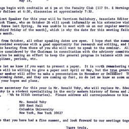 Announcements, 1972-09-07. ...