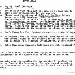 Announcements, 1978-05-19. ...