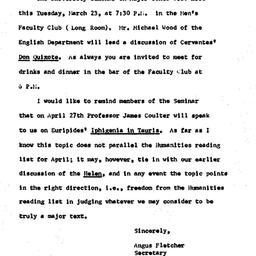 Announcements, 1965-03-22. ...