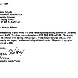 Correspondence, 2000-05-01....