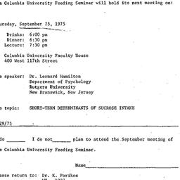 Announcements, 1975-09-25. ...