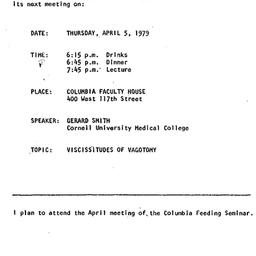 Announcements, 1979-04-05. ...