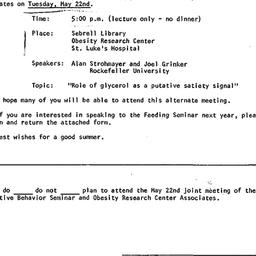 Announcements, 1979-05-22. ...