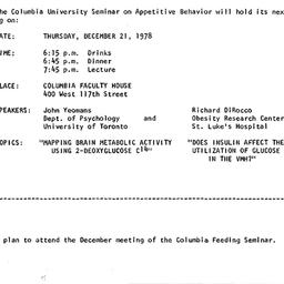 Announcements, 1978-12-21. ...