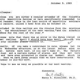 Correspondence, 1989-10-05....