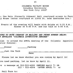 Announcements, 1990-04-19. ...