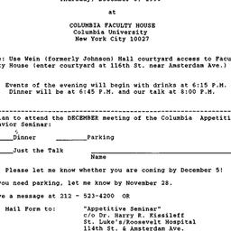 Announcements, 1990-12-06. ...