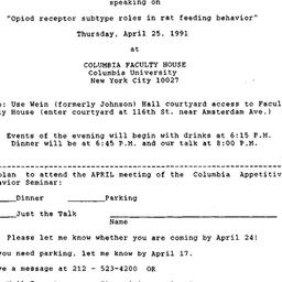 Announcements, 1991-04-25. ...