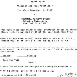 Announcements, 1990-11-08. ...