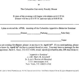 Announcements, 2001-04-19. ...