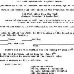 Announcements, 1994-06-16. ...