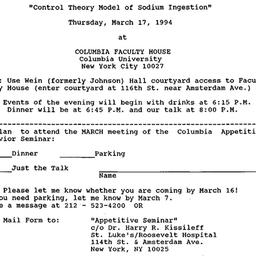 Announcements, 1994-03-17. ...