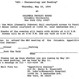 Announcements, 1994-05-19. ...