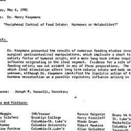 Minutes, 1982-05-06. Appeti...