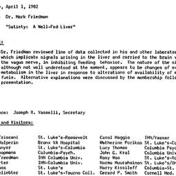 Minutes, 1982-04-01. Appeti...