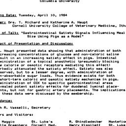 Minutes, 1984-04-10. Appeti...