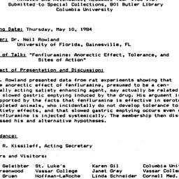 Minutes, 1984-05-10. Appeti...