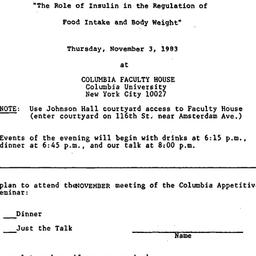 Announcements, 1983-11-03. ...