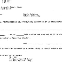 Announcements, 1977-03-30. ...