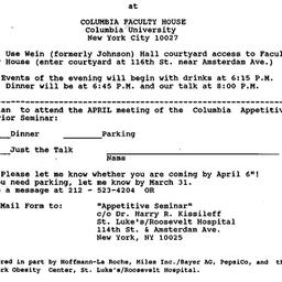 Announcements, 1995-04-06. ...
