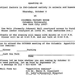 Announcements, 1994-10-06. ...