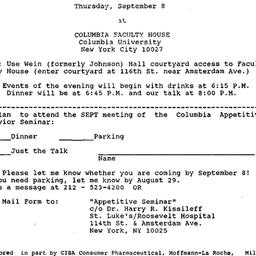 Announcements, 1994-09-08. ...