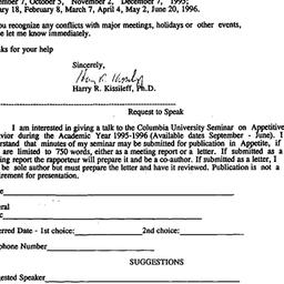 Announcements, 1995-03-13. ...