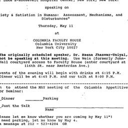 Announcements, 1995-05-11. ...