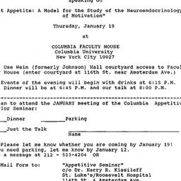 Announcements, 1995-01-19. ...