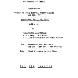 Announcements, 1981-04-29. ...