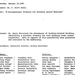 Minutes, 1981-01-22. Appeti...