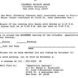 Announcements, 1992-11-12. ...