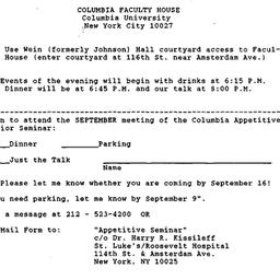 Announcements, 1992-09-17. ...