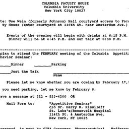 Announcements, 1993-02-18. ...