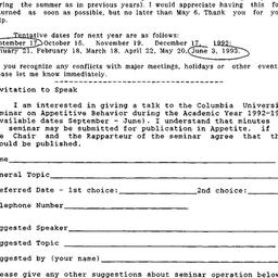 Announcements, 1993-04-09. ...