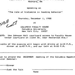 Announcements, 1988-12-01. ...