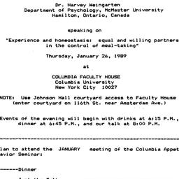 Announcements, 1989-01-26. ...