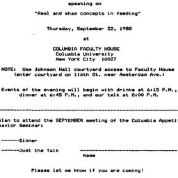 Announcements, 1988-09-22. ...