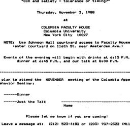 Announcements, 1988-11-03. ...