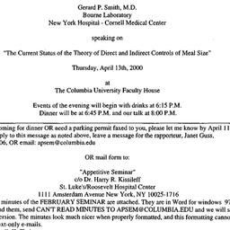 Announcements, 2000-04-13. ...