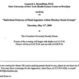 Announcements, 2000-05-11. ...