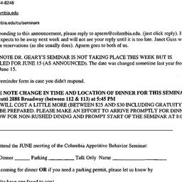 Announcements, 2000-06-15. ...