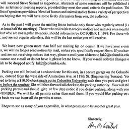 Announcements, 2000-08-25. ...