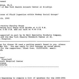 Announcements, 2000-04-24. ...