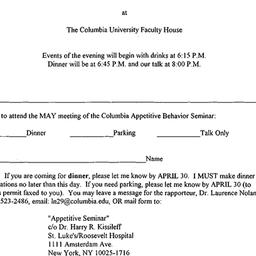 Announcements, 1996-05-02. ...