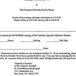 Announcements, 1995-11-02. ...