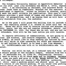 Announcements, 1996-08-28. ...